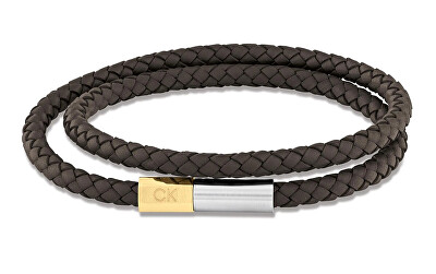 Calvin Klein - Elegantní kožený náramek pro muže Industrial Facets 35100044