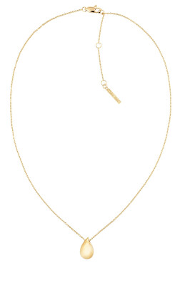 Calvin Klein - Pozlacený náhrdelník z oceli Tear Drop Sculptured Drops 35000084