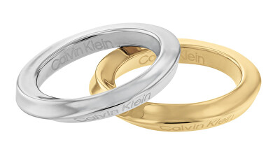 Calvin Klein - Elegantní souprava ocelových prstenů Sculptural 35000330