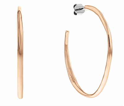 Calvin Klein - Kruhové bronzové náušnice Molten Pebble 35000114