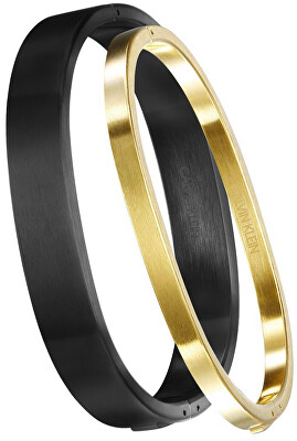 Calvin Klein - Luxusní bicolor náramek Hook KJ06JD21010 černý brus