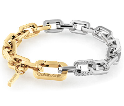 Calvin Klein - Masivní dámský bicolor náramek Bold Metals 35000554