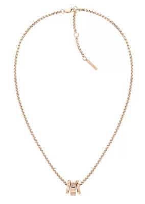 Calvin Klein - Moderní bronzový náhrdelník z oceli s krystaly 35000366