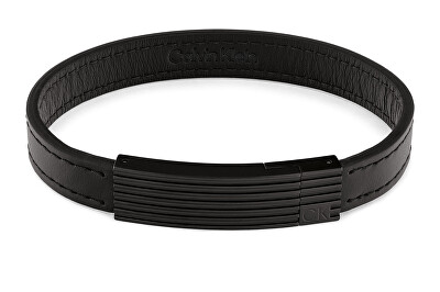 Calvin Klein - Moderní pánský náramek z černé kůže 35000270