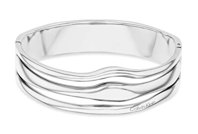 Calvin Klein - Moderní pevný náramek z oceli CK Wavy 35000718
