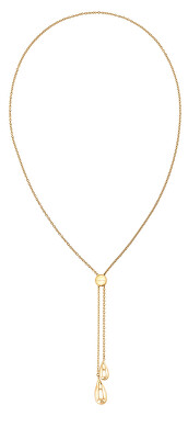 Calvin Klein - Moderní pozlacený náhrdelník s posuvným zapínáním Sculptured Drops 35000087