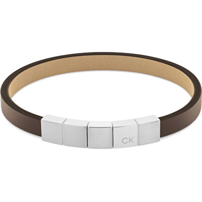 Calvin Klein - Módní kožený náramek Architectural Lines 35000490
