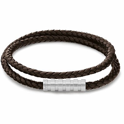 Calvin Klein - Módní pánský kožený náramek Braided 35000094