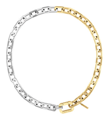 Calvin Klein - Nepřehlédnutelný bicolor náhrdelník Bold Metals 35000552