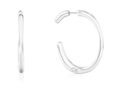 Calvin Klein - Oboustranné kruhové náušnice z oceli Elongated Drops 35000452