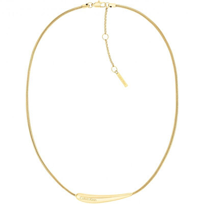Calvin Klein - Nězný dámský pozlacený náhrdelník z oceli Elongated Drops 35000339