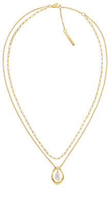 Calvin Klein - Něžný pozlacený náhrdelník Edgy Pearls 35000559