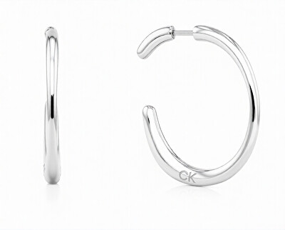 Calvin Klein - Oboustranné kruhové náušnice z oceli Elongated Drops 35000452