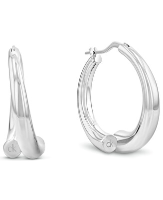Calvin Klein - Ocelové kruhové náušnice Spiral 35000768