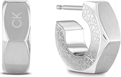 Calvin Klein - Ocelové kruhové náušnice Latch 35000263
