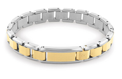Calvin Klein - Ocelový bicolor náramek pro muže Link 35000287