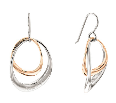 Calvin Klein - Originální ocelové bicolor náušnice Timeless 35000003