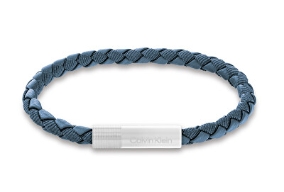 Calvin Klein - Pánský modrý kožený náramek Velocity 35100026