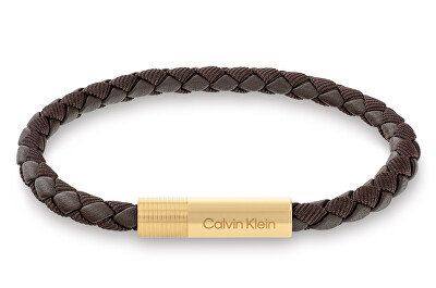 Calvin Klein - Pánský hnědý kožený náramek Velocity 35100027