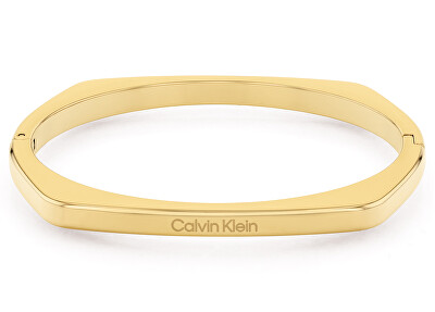 Calvin Klein - Pozlacený pevný náramek z oceli Bold Metals 35000556