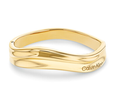 Calvin Klein - Pozlacený pevný náramek z oceli Elemental 35000642