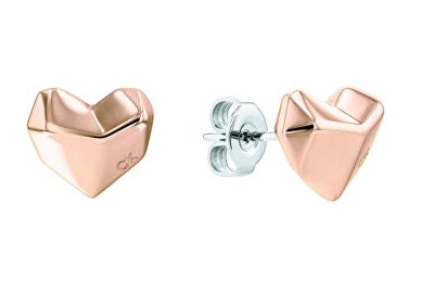 Calvin Klein - Romantické bronzové náušnice se srdíčkem In Love 35000043