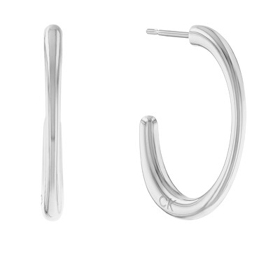 Calvin Klein - Slušivé ocelové náušnice Sculptural 35000346