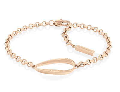 Calvin Klein - Slušivý dámský bronzový náramek Sculptural 35000359