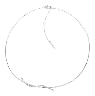 Calvin Klein - Slušivý ocelový náhrdelník s krystaly Crystallized Weave 35000510