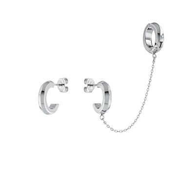 Calvin Klein - Stylové ocelové náušnice Faceted 35000044