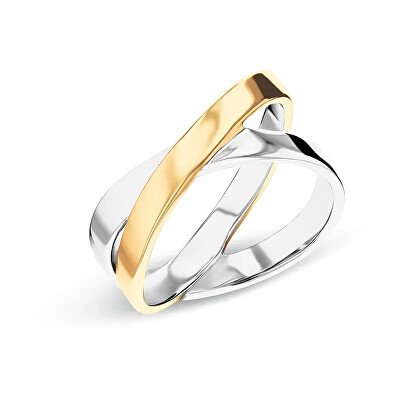 Calvin Klein - Stylový bicolor prsten z oceli Elliptical 35000854