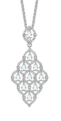 CRYSTalp - Blyštivý dámský náhrdelník s čirými krystaly Virtuosa 32313.R