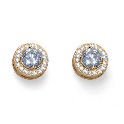 CRYSTalp - Elegantní pozlacené náušnice s krystaly Everlasting 40528.SG
