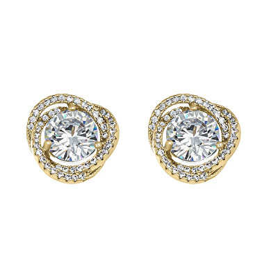 CRYSTalp - Elegantní pozlacené náušnice s krystaly Ray 42334.G