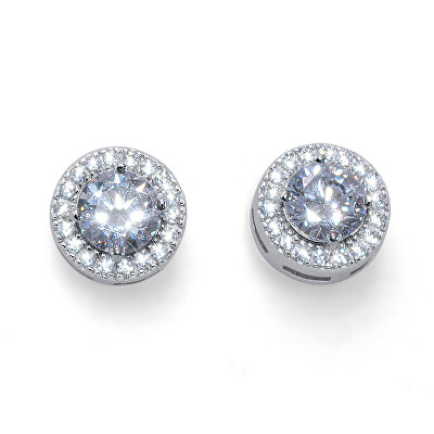 CRYSTalp - Elegantní stříbrné náušnice s krystaly Everlasting 40528.S