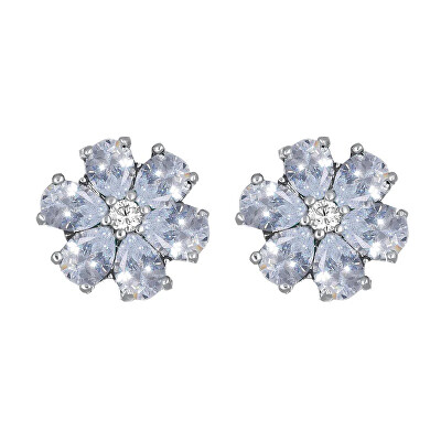 CRYSTalp - Kytičkové náušnice s čirými krystaly Flower Kiss 42288.WHI.R