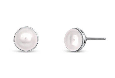 CRYSTalp - Něžné náušnice s perlou Half Pearl Mini 4607.WHI.R