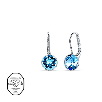 CRYSTalp - Ocelové náušnice s krystaly Swarovski Diana 4119.AQU.E