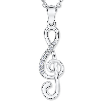 CRYSTalp - Originálny náhrdelník Husľový kľúč 3363.CRY.R