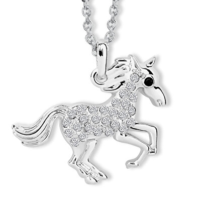 CRYSTalp - Originální náhrdelník Kůň s krystaly 30108.HOR.R