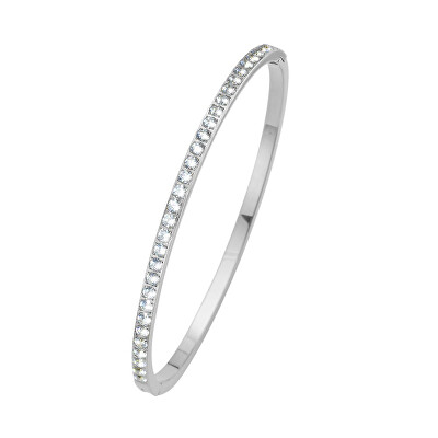 CRYSTalp - Pevný oceľový náramok s kryštálmi Classic 22160.E