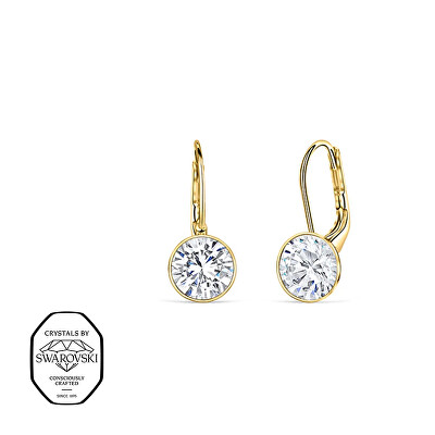 CRYSTalp - Pozlacené visací náušnice s krystaly Swarovski Diana 4119.CRY.EG