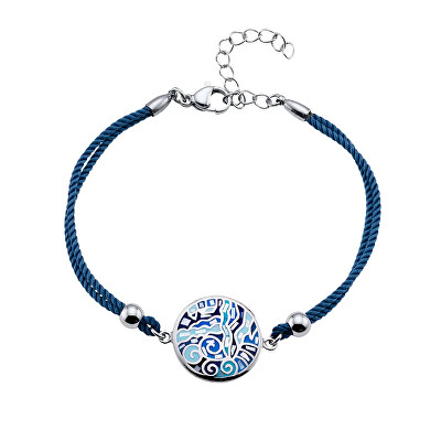 CRYSTalp - Propracovaný textilní náramek Trencadis 72008.BLU.E