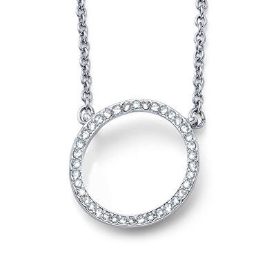 CRYSTalp - Půvabný náhrdelník s kruhovým přívěskem Circle 32146.R