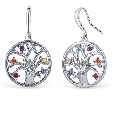 CRYSTalp - Slušivé náušnice s krystaly Chakra Tree of life 40093.MLT.R