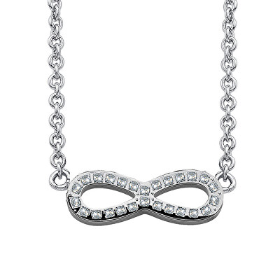 CRYSTalp - Slušivý ocelový náhrdelník Infinity 32148.E