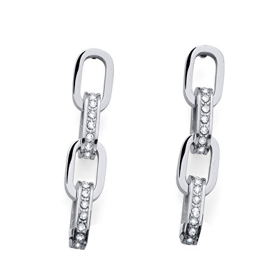 CRYSTalp - Trendy ocelové náušnice s krystaly Touch Link 40524.E