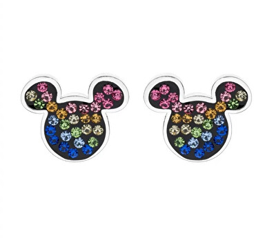 Disney - Hravé stříbrné náušnice pecky Mickey Mouse E902878RRML-B