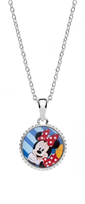 Disney - Hravý stříbrný náhrdelník Minnie Mouse CS00018SL-P.CS (řetízek, přívěsek)