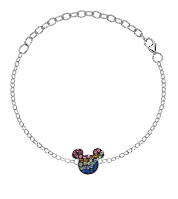 Disney - Hravý stříbrný náramek Mickey Mouse BS00025SRML-S